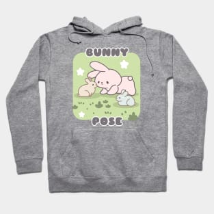 Bunny Pose Yoga for Tranquility and Playfulness Hoodie